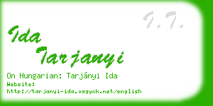 ida tarjanyi business card